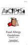 JHCF-R2. Food Allergy Guidelines September 4, 2014. Alexandria City Public Schools School Health Guidelines Managing Food Allergies in Schools