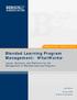 Blended Learning Program Management: WhatWorks