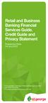 Retail and Business Banking Financial Services Guide, Credit Guide and Privacy Statement