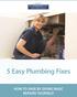 5 Easy Plumbing Fixes