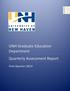 UNH Graduate Education Department. Quarterly Assessment Report