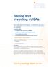 Saving and Investing in ISAs
