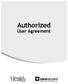 Authorized. User Agreement