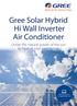 Gree Solar Hybrid Hi Wall Inverter Air Conditioner