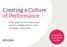Creating a Culture of Performance