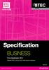 BTEC Level 1/Level 2 First Award in Business Specification