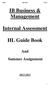 IB Business & Management. Internal Assessment. HL Guide Book