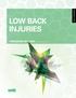 LOW BACK INJURIES PROGRAM OF CARE PROGRAM OF CARE 4TH EDITION 2014