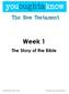 Week 1. The Story of the Bible