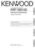 AUDIO VIDEO SURROUND RECEIVER KRF-V8010D INSTRUCTION MANUAL KENWOOD CORPORATION. About the supplied remote control...