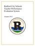 Radford City Schools Teacher Performance Evaluation System. Adopted 2012