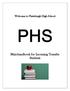 Welcome to Plattsburgh High School. Mini-handbook for Incoming Transfer Students