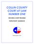 COLLIN COUNTY COURT AT LAW NUMBER ONE DWI/DRUG COURT PROGRAM