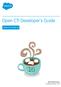 Open CTI Developer's Guide