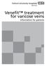 Venefit treatment for varicose veins