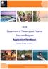 2016 Department of Treasury and Finance Graduate Program Application Handbook