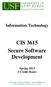 CIS 3615 Secure Software Development