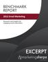 BENCHMARK REPORT. Research and insights for engaging email subscribers EXCERPT