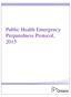 Public Health Emergency Preparedness Protocol, 2015