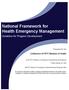 National Framework for Health Emergency Management