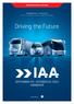 INFORMATION FOR EXHIBITORS COMMERCIAL VEHICLES 65TH INTERNATIONAL MOTOR SHOW. Driving the Future SEPTEMBER 25 OCTOBER 02, 2014 HANNOVER. www.iaa.