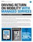 183 200% Driving Return on Mobility with Managed Services. million. 10.7 billion. internet usage on mobile devices has increased.
