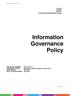 Information Governance Policy