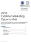 2016 Exhibitor Marketing Opportunities