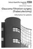 Glaucoma filtration surgery (Trabeculectomy)