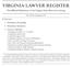 The Official Publication of the Virginia State Bar www.vsb.org
