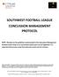SOUTHWEST FOOTBALL LEAGUE CONCUSSION MANAGEMENT PROTOCOL