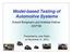 Model-based Testing of Automotive Systems
