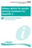 Dietary advice for people starting treatment for Hepatitis C. Information for patients Sheffield Dietetics