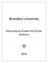 Brandeis University. International Student & Scholar Statistics