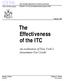 The Effectiveness of the ITC
