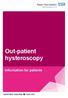Out-patient hysteroscopy. Information for patients