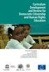 Curriculum Development and Review for Democratic Citizenship and Human Rights Education