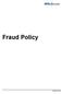 Fraud Policy FEBRUARY 2014