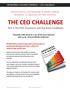 THE CEO CHALLENGE Part II. For CEOs Successors and Top Team Candidates
