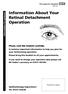 Information About Your Retinal Detachment Operation