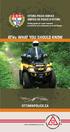 ATVs: WHAT YOU SHOULD KNOW