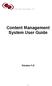 Content Management System User Guide