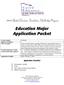 Education Major Application Packet