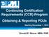 Continuing Certification Requirements (CCR) Program Obtaining & Reporting PDUs