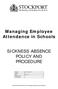 Managing Employee Attendance in Schools