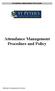 Attendance Management Procedure and Policy