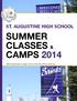 SUMMER CLASSES & CAMPS 2014