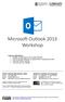 Microsoft Outlook 2013 Workshop