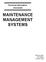 Technical Information Document MAINTENANCE MANAGEMENT SYSTEMS