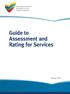 Guide to Assessment and Rating for Services